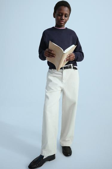 KIROL-JERTSEA TESTU BRODATUAREKIN 0FR. PARIS X ZARA - Urdina, Zara-rena