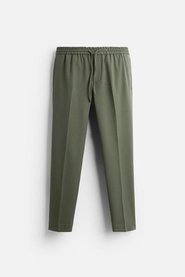 PANTALÓN CINTURA JOGGER CONFORT - Khaki oscuro de Zara