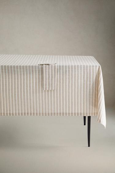 DYED THREAD STRIPED TABLECLOTH - Blue by Zara - Image 4