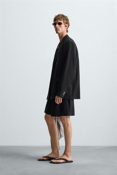 RELAXED FIT FLUID BLAZER - Blue by Zara - Image 3