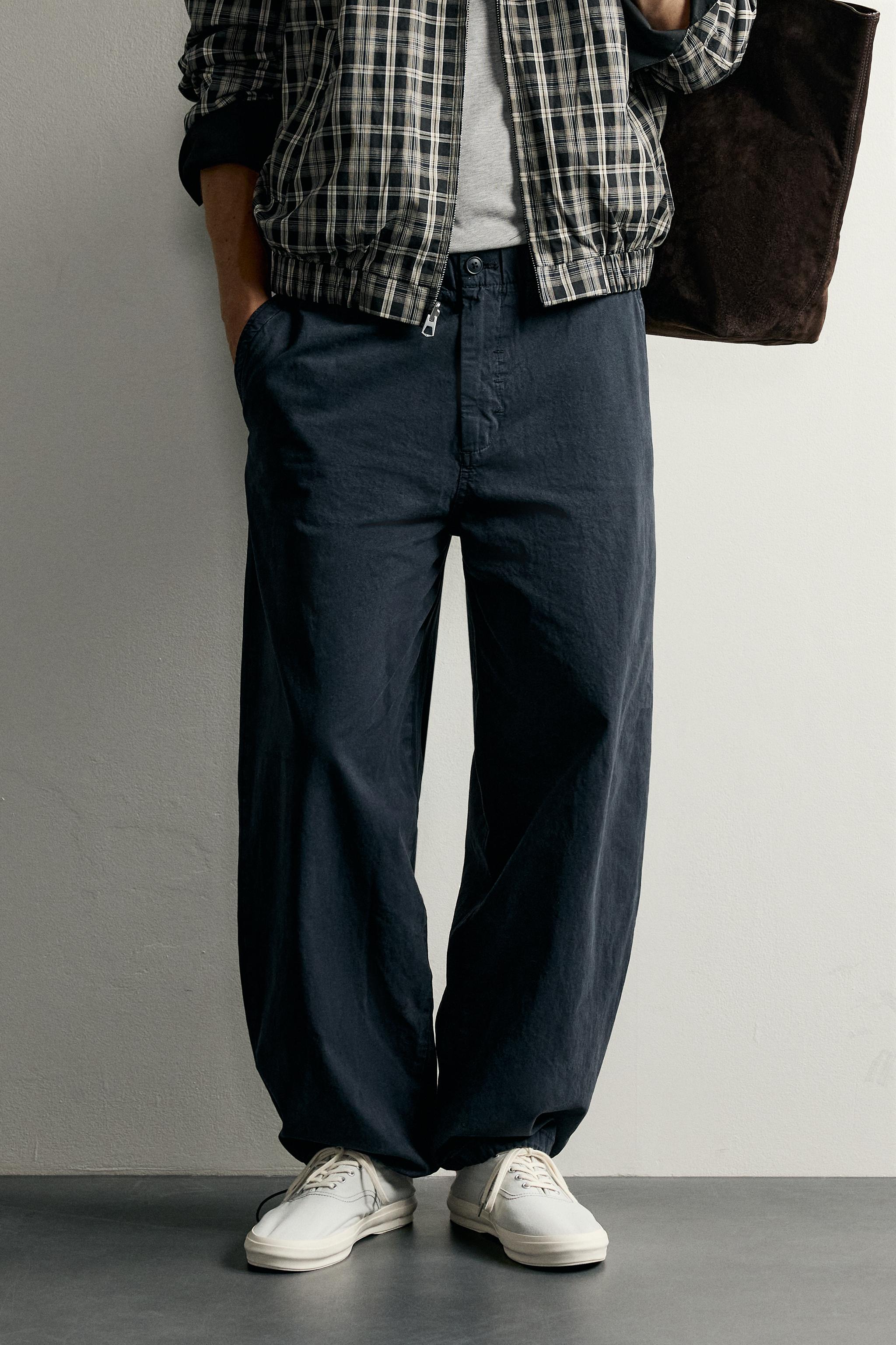 Мужские брюки Zara RELAXED FIT PARACHUTE PANTS — фото 2