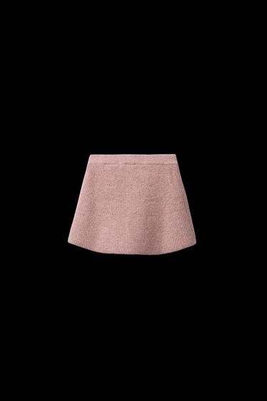STRICKROCK MIT SCHLEIFEN - Rosa meliert von Zara