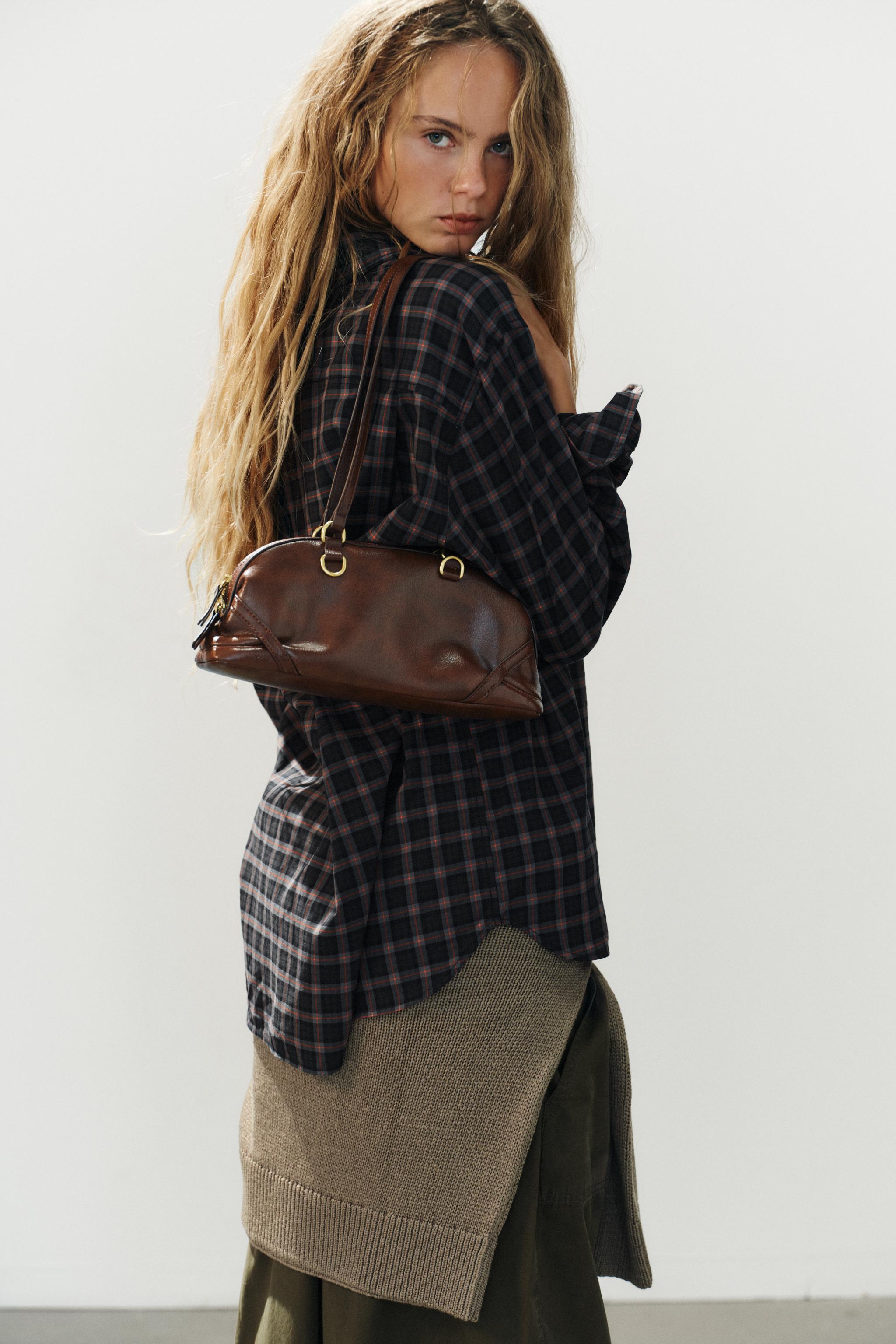 メタルリングディテールショルダーバッグ - ブラウン | ZARA Japan / 日本