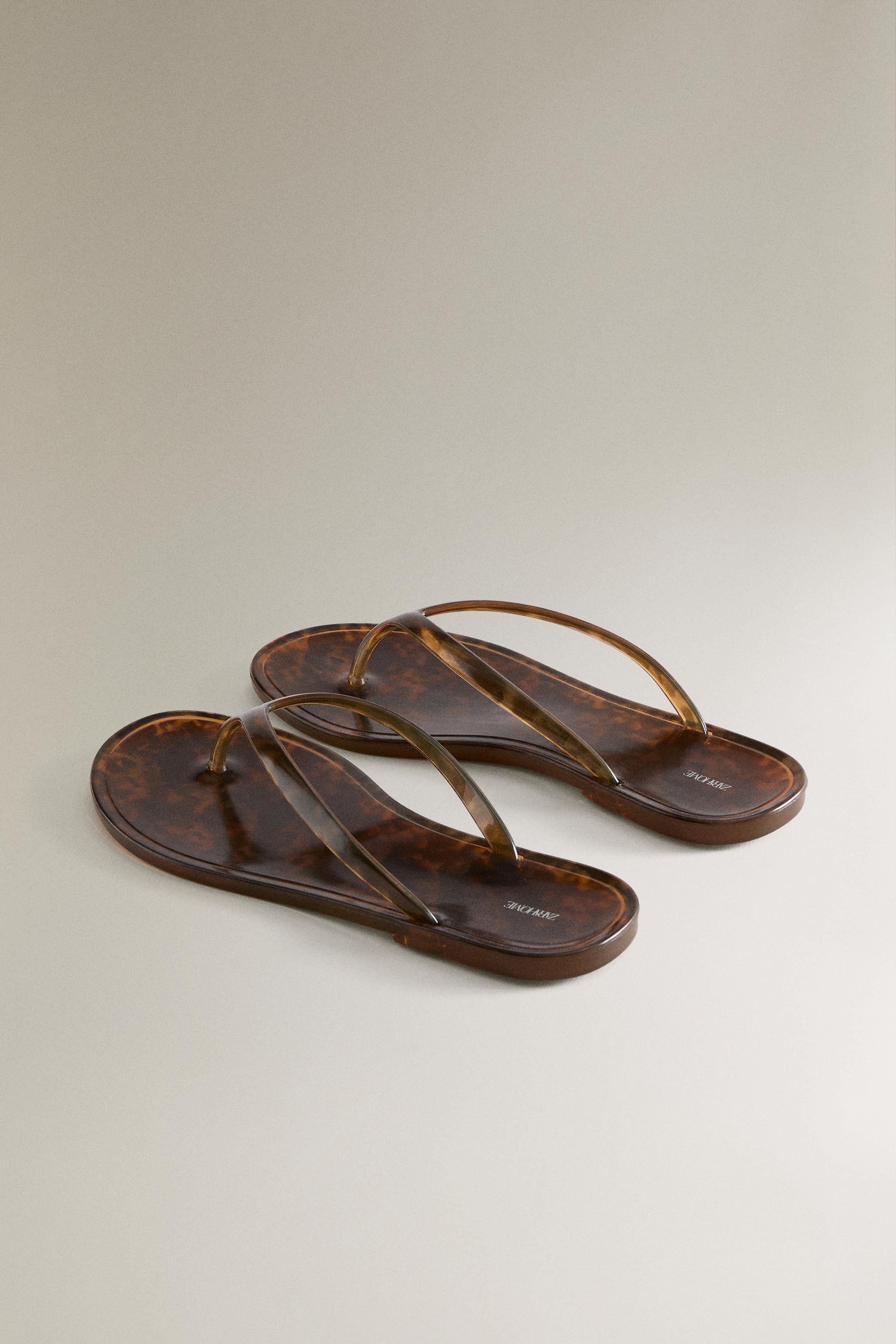 Женские сандалии Zara FLAT JELLY SANDALS — фото 3