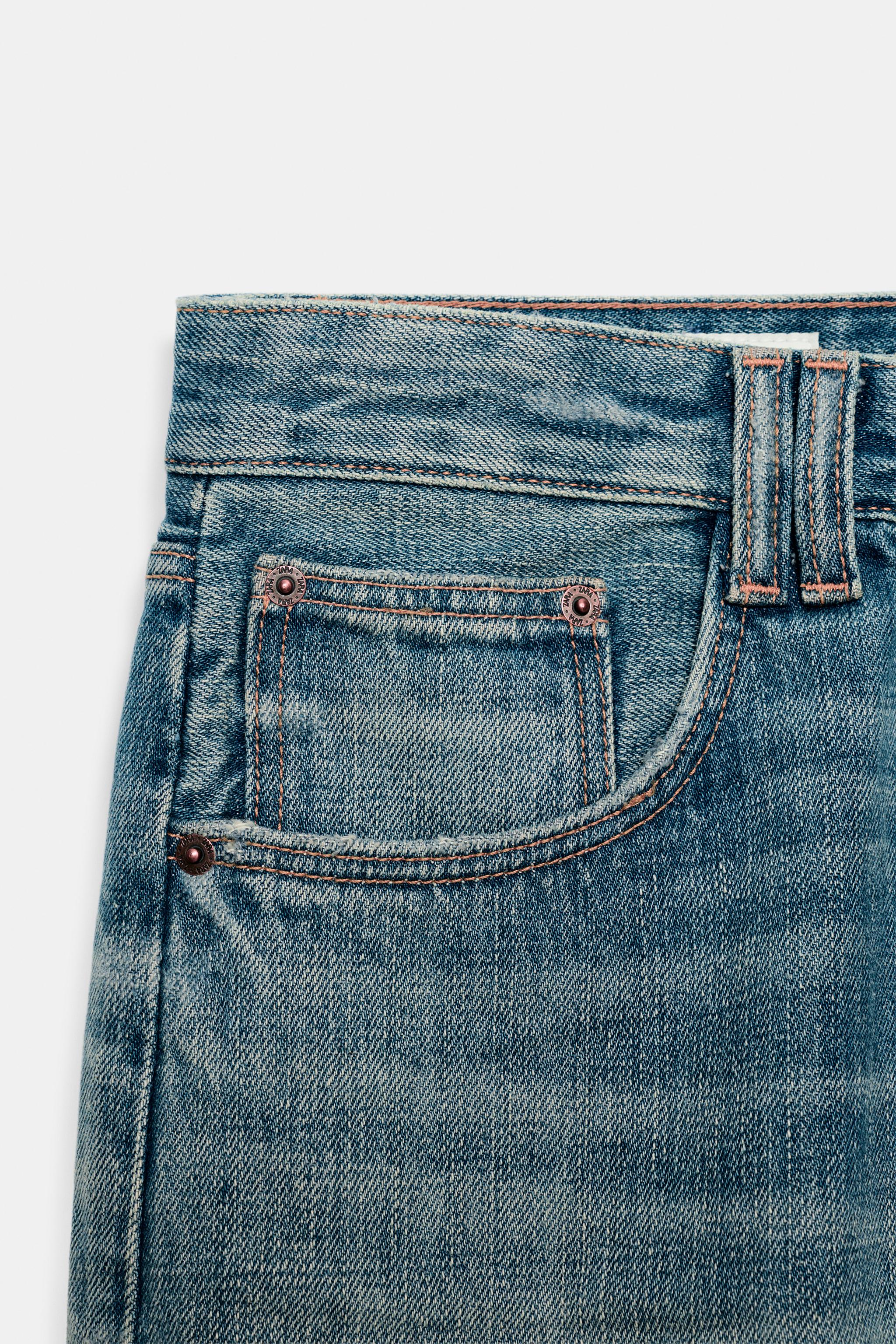 TRF MID RISE RIPPED DENIM JORTS