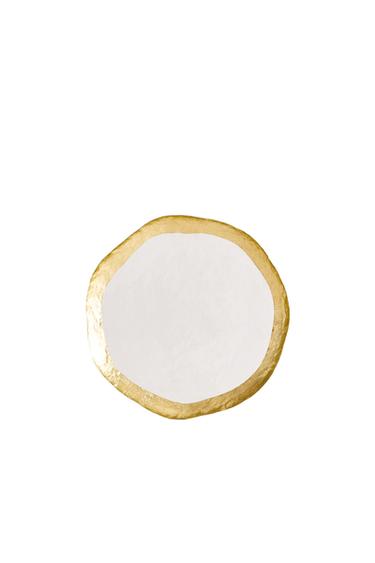 PIATTO PANE VETRO BORDO - Oro di Zara