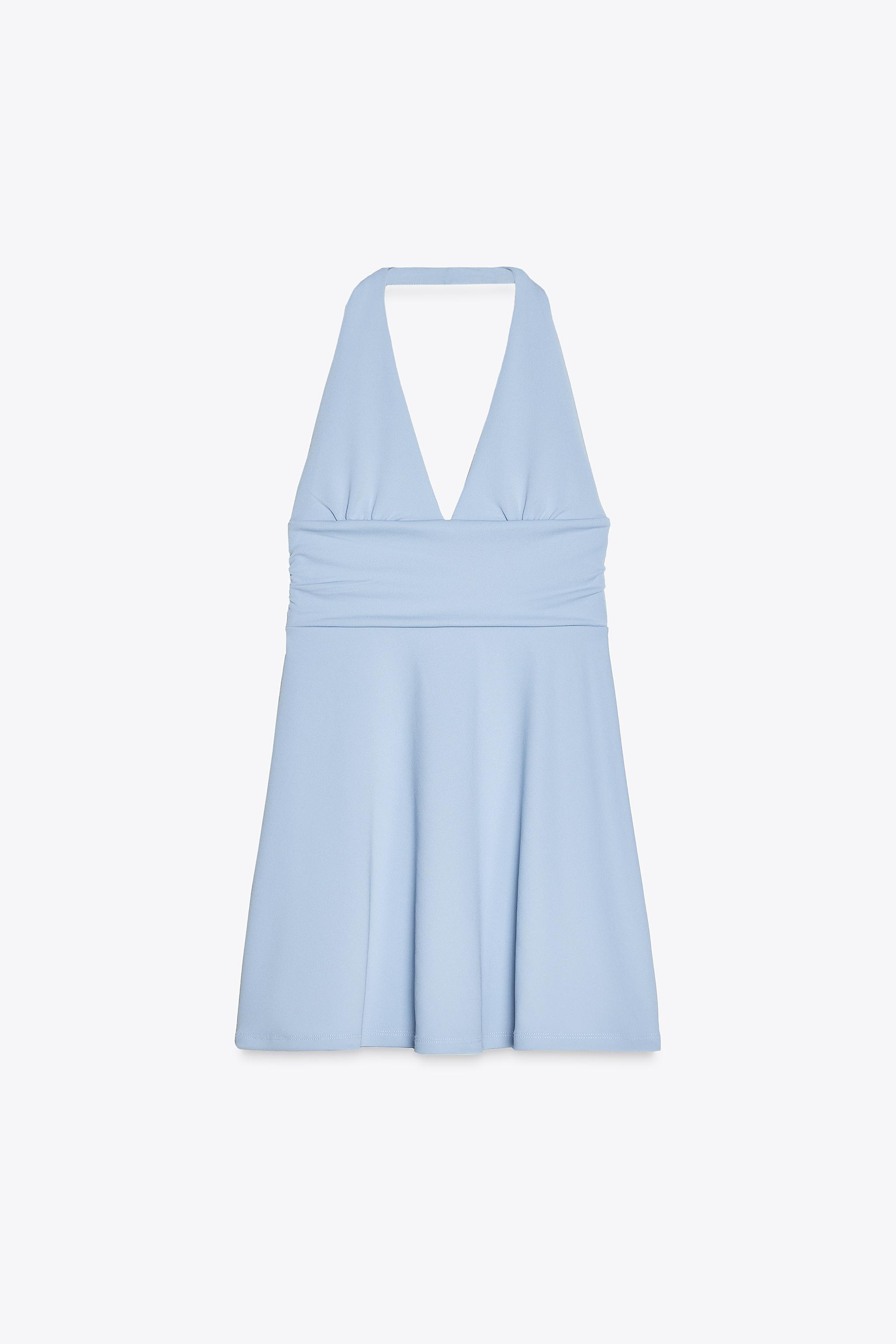 SHORT HALTER DRESS - White | ZARA United States