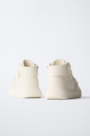 FANTASY HIGH-TOP SNEAKERS - White by Zara - Image 4