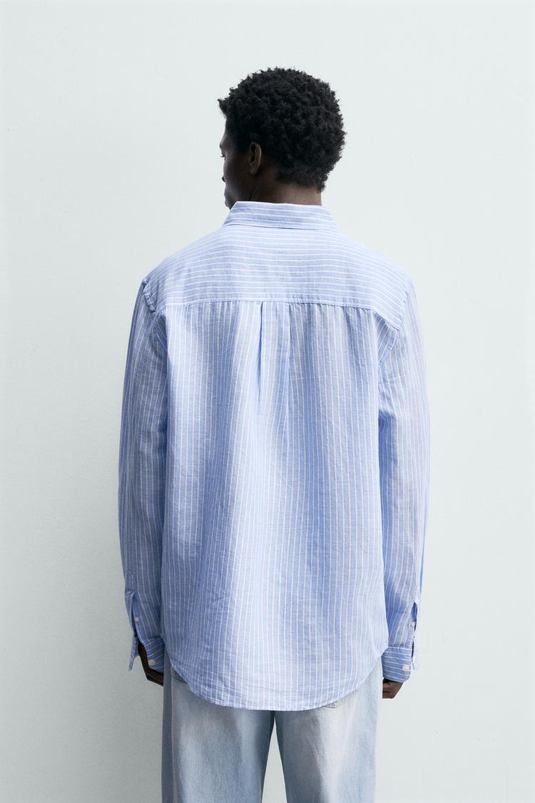 CAMISA DE MEZCLA DE LINO CORTE RECTO 3