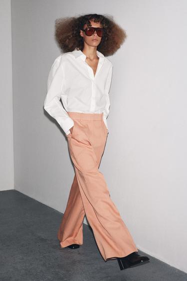 ZW COLLECTION MINIMAL TROUSERS - Pastel pink by Zara - Image 0