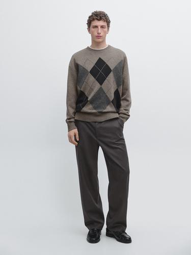 Zara Relaxed fit wool blend trousers - Steel - Image 0