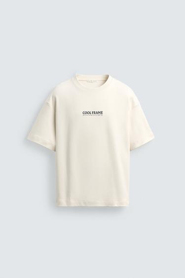 SWEATSHIRT INTERLOCK COM BORDADO E ESTAMPADO COMBINADO - Cru da Zara