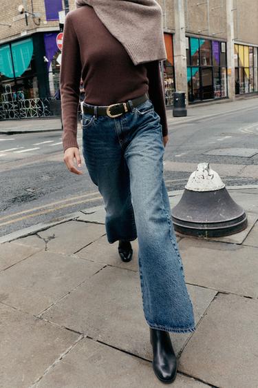 Z1975 WIDE LEG LOOSE HIGH-WAIST JEANS - Faded blue by Zara
