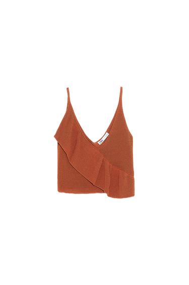 RUFFLED KNIT TOP