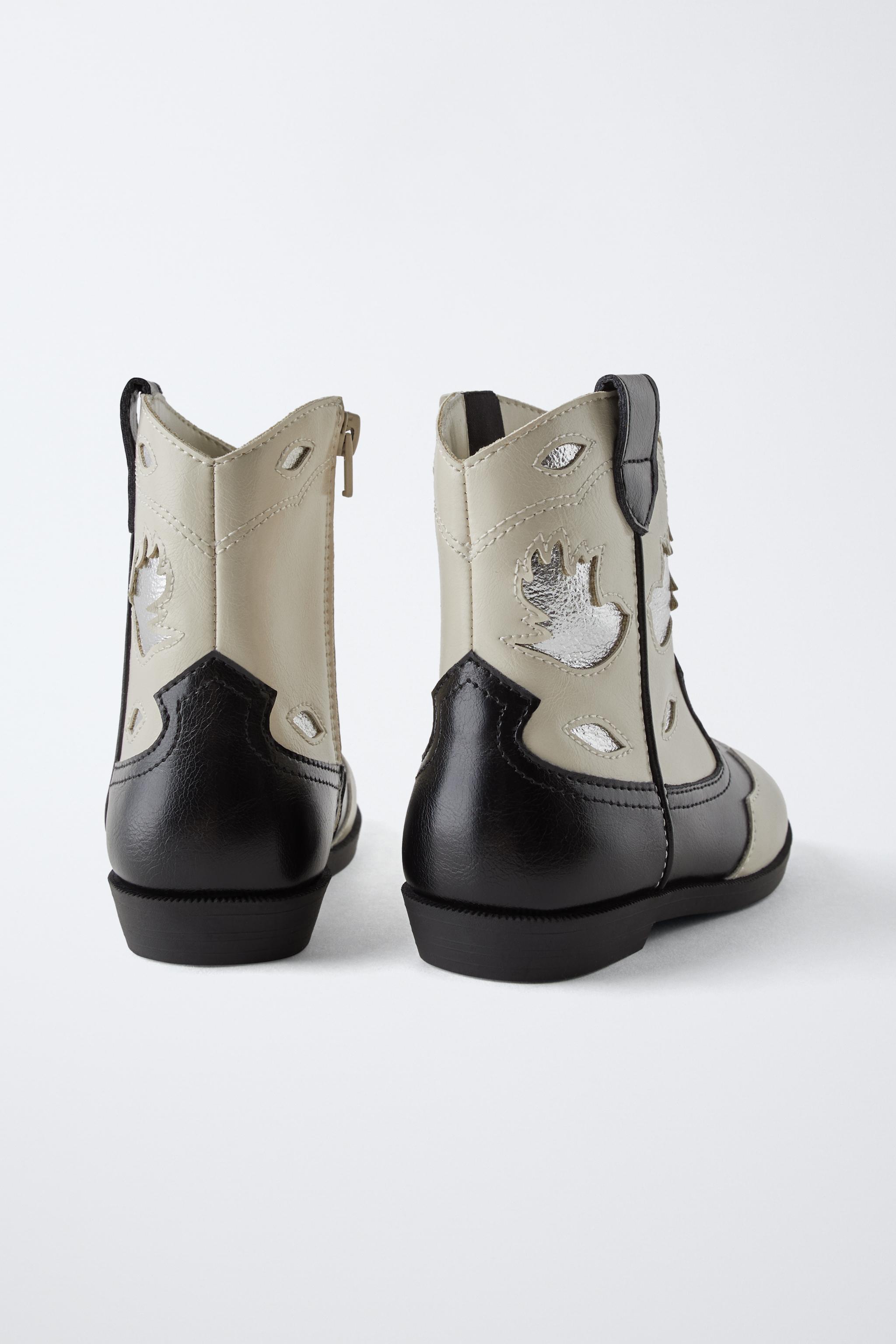 KNEE HIGH COWBOY BOOTS - Off White | ZARA United States