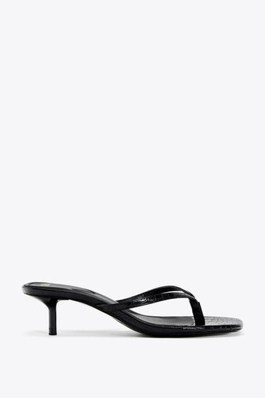 SANDALIA MINIMAL TIRAS - Negro de Zara