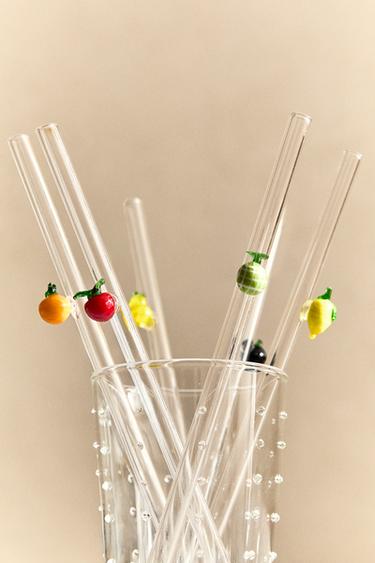 PACK OF GLASS STRAWS WITH FRUIT FIGURES (PACK OF 6) -  by Zara - Image 6