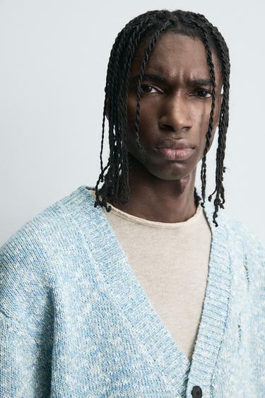 GILET RETORS DÉSAIGUILLÉ - Bleu clair de Zara - Image 4