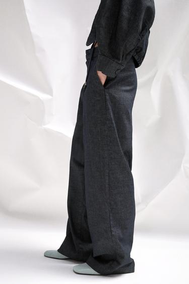 ダーツ入りデニムパンツ ZW COLLECTIONブルーZaraのダーツ入りデニムパンツ ZW COLLECTION - ブルー 