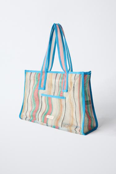 MESH TOTE BAG - Blue by Zara - Image 3