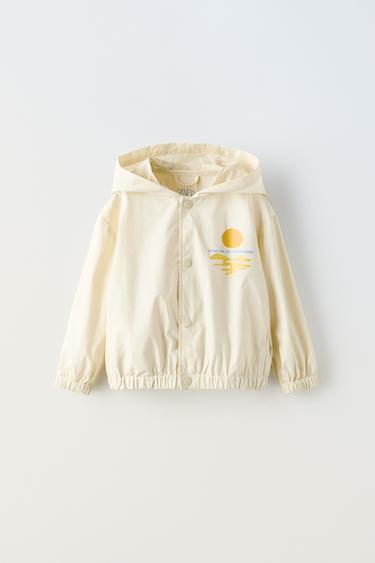 VESTE EN COTON IMPRIMÉE - Écru de Zara