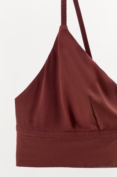 BRALETTE TRIANGLE AVEC SOIE LIMITED EDITION - Grenat de Zara - Image 7