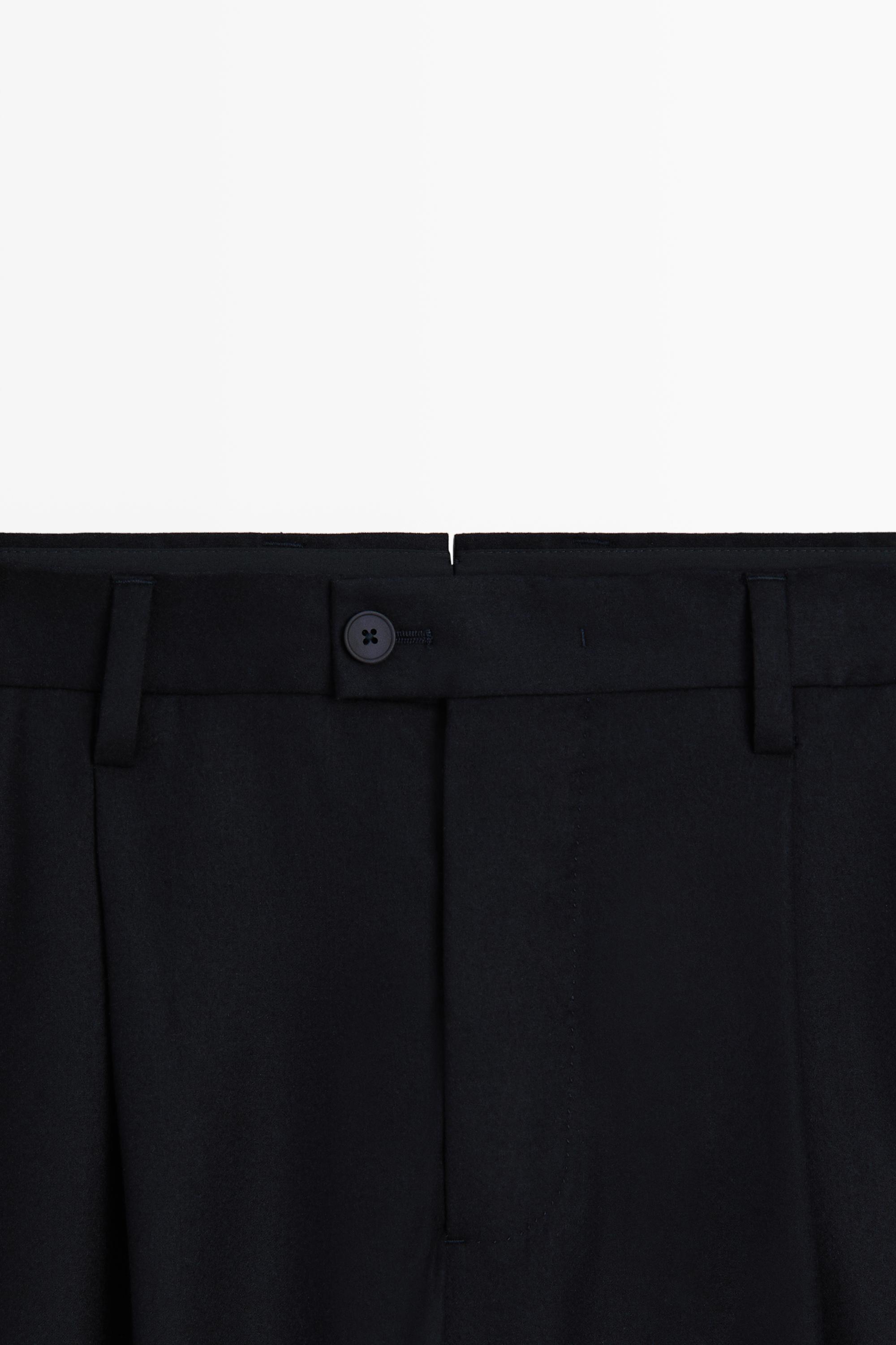 Pantalon tailleur à pinces en flanelle