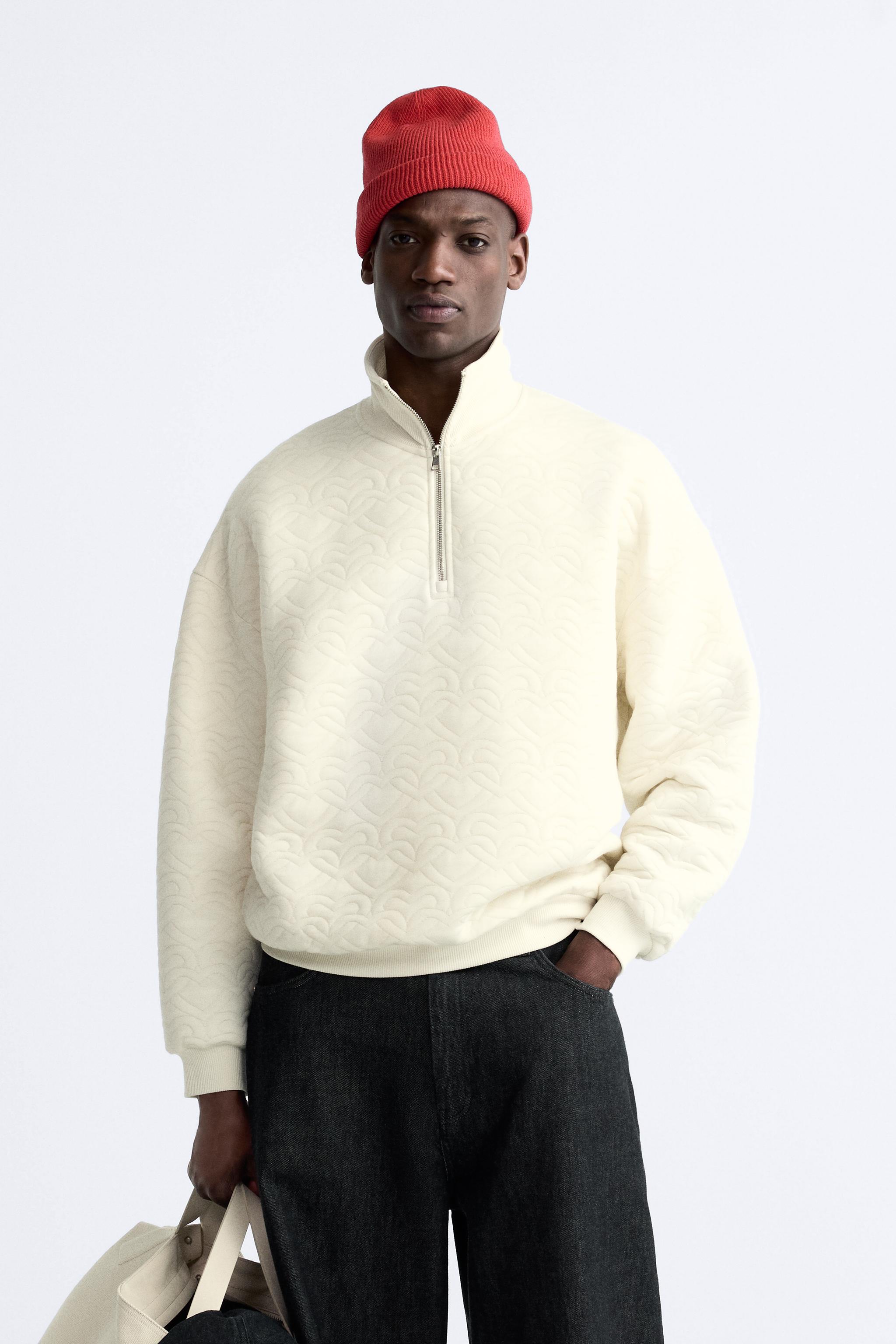 Zara knit zip up sweatshirt new arrivals