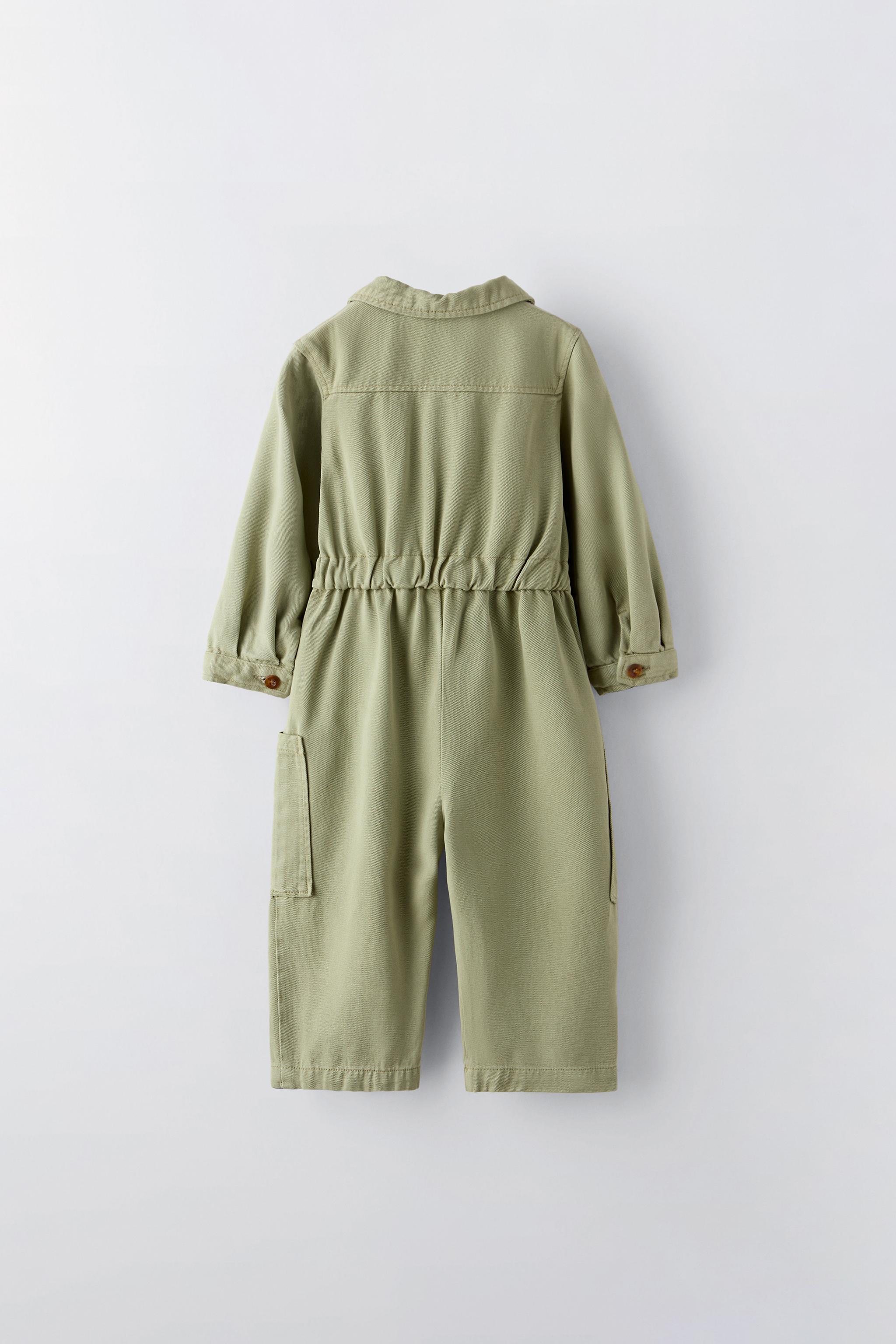 Girls fashion khaki jumpsuit