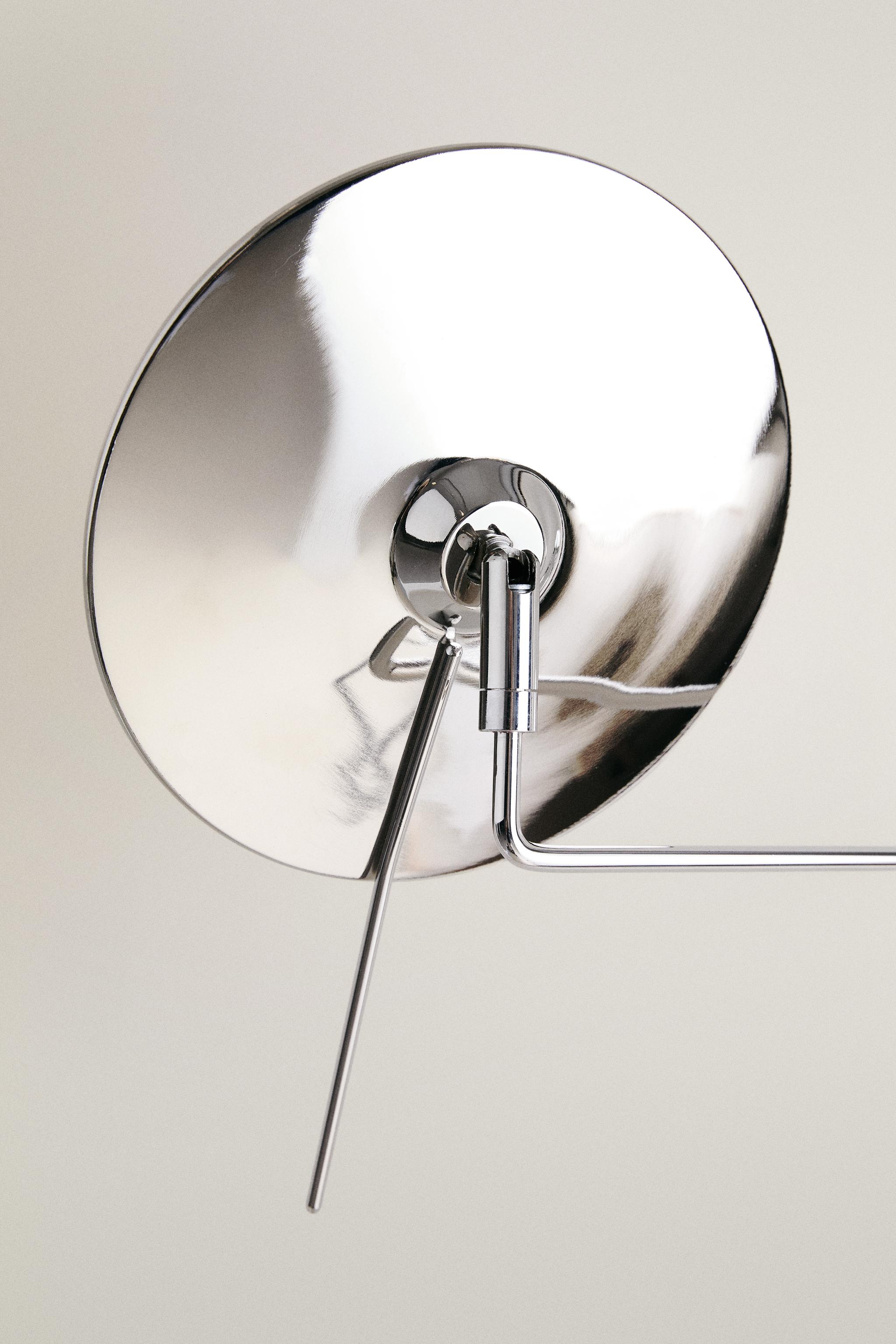METALLIC ROUND WALL VANITY MIRRORED - Silver | ZARA United States