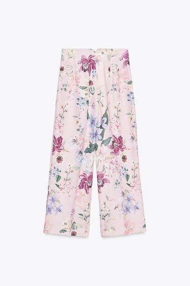 FLORAL PRINT TROUSERS - Multicoloured by Zara - Image 5