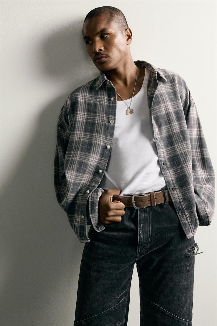 Camisa de cuadros de corte oversize 5