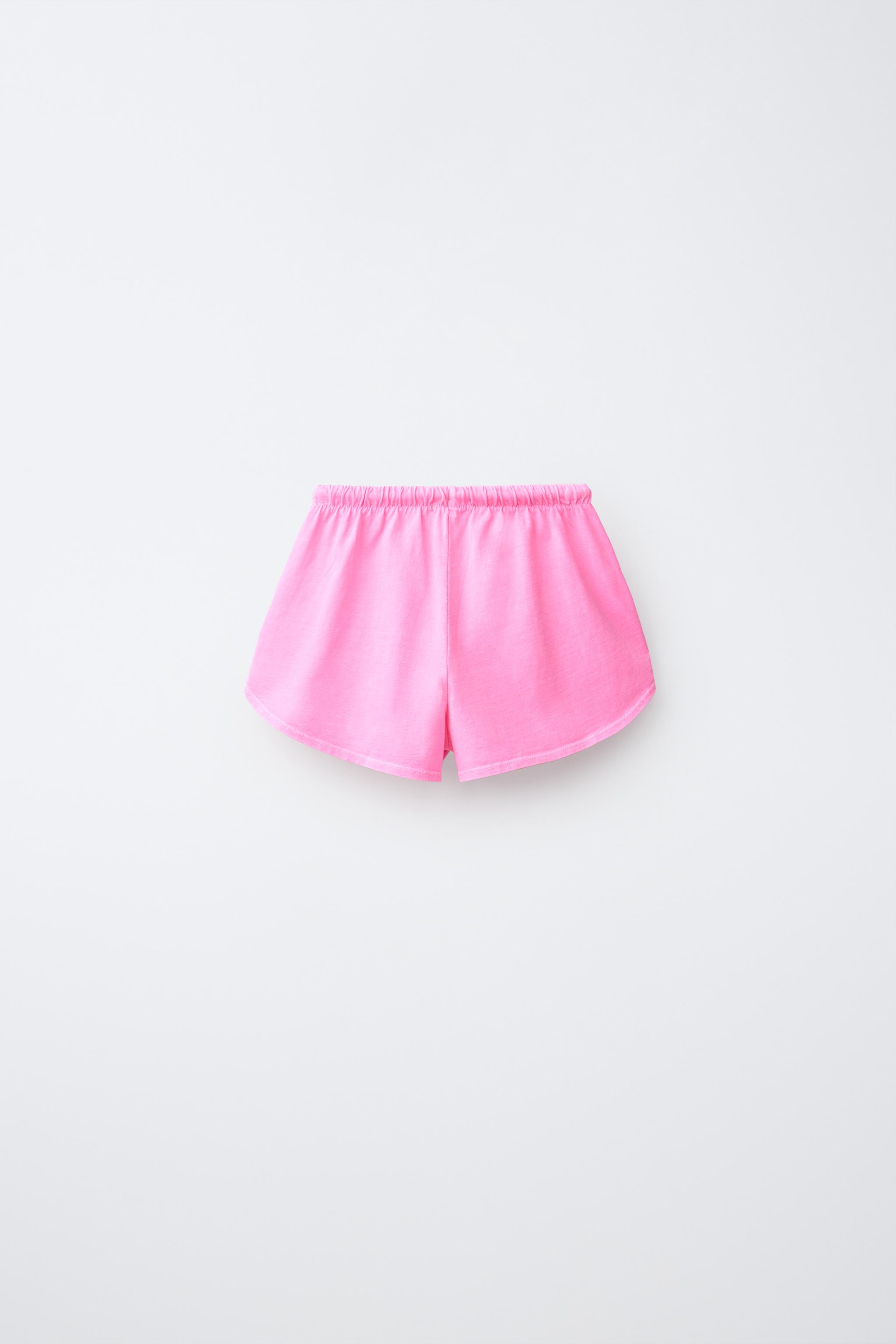 Детские шорты Zara PLAIN JOGGING T-SHIRT AND SHORTS SET — фото 5