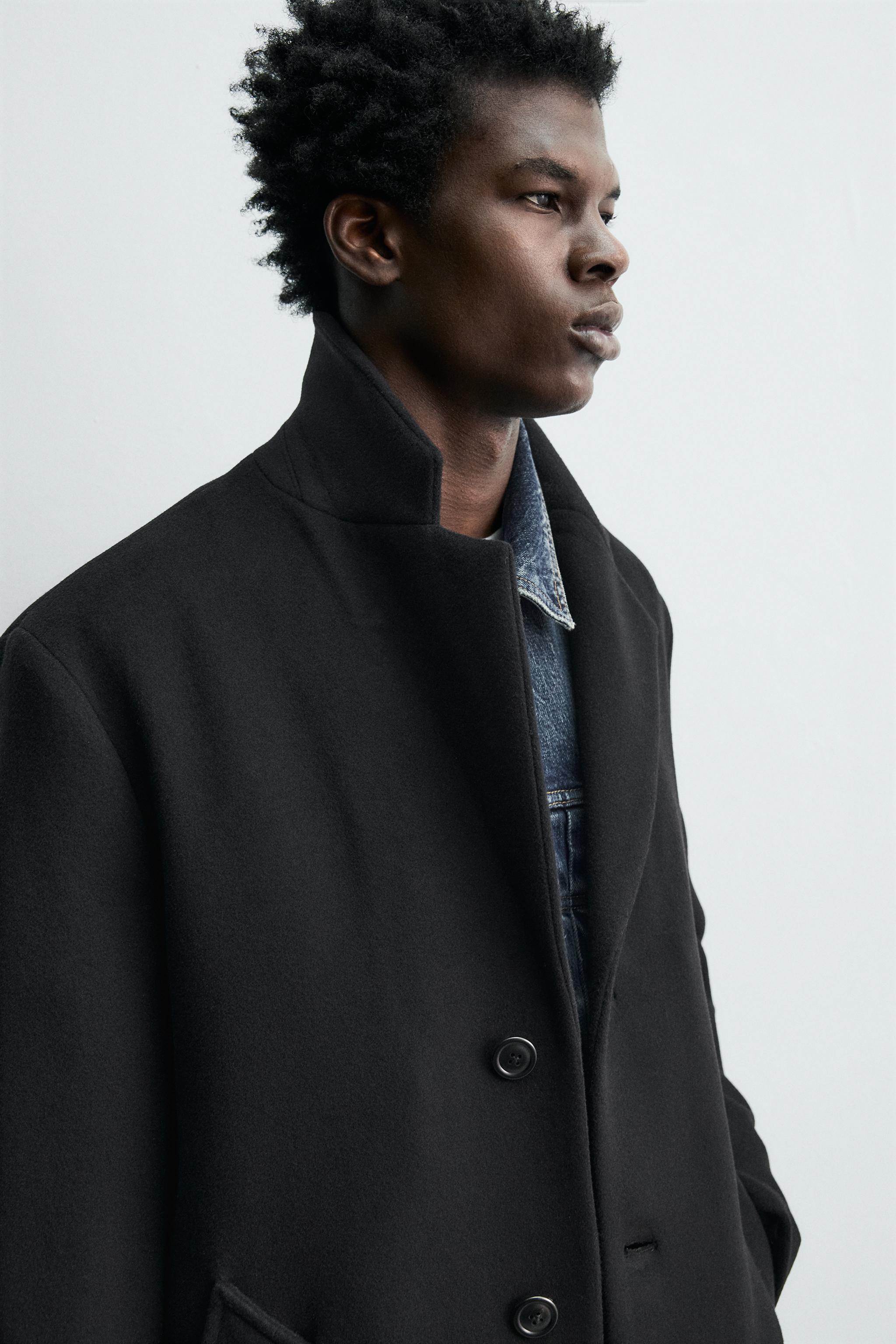 MANTECO®ウールブレンドコート - ブラック | ZARA Japan / 日本