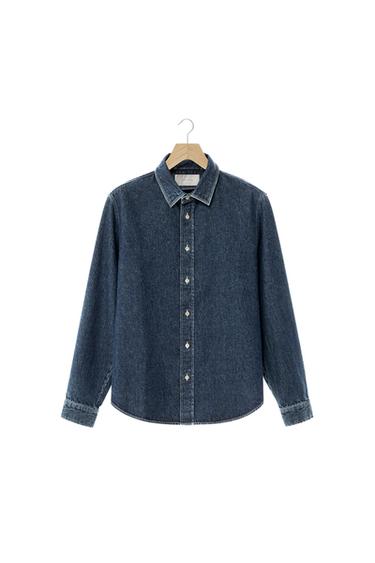 CAMISA DENIM RELAXED FIT - Azul de Zara