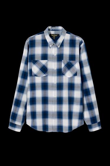 CAMISA CUADROS BOBBY GILLESPIE X ZARA - Azul de Zara - Imagen 0