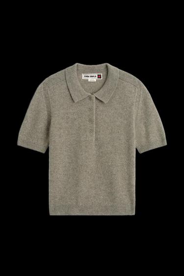 SHRT-SLV PL JK - Khaki von Zara