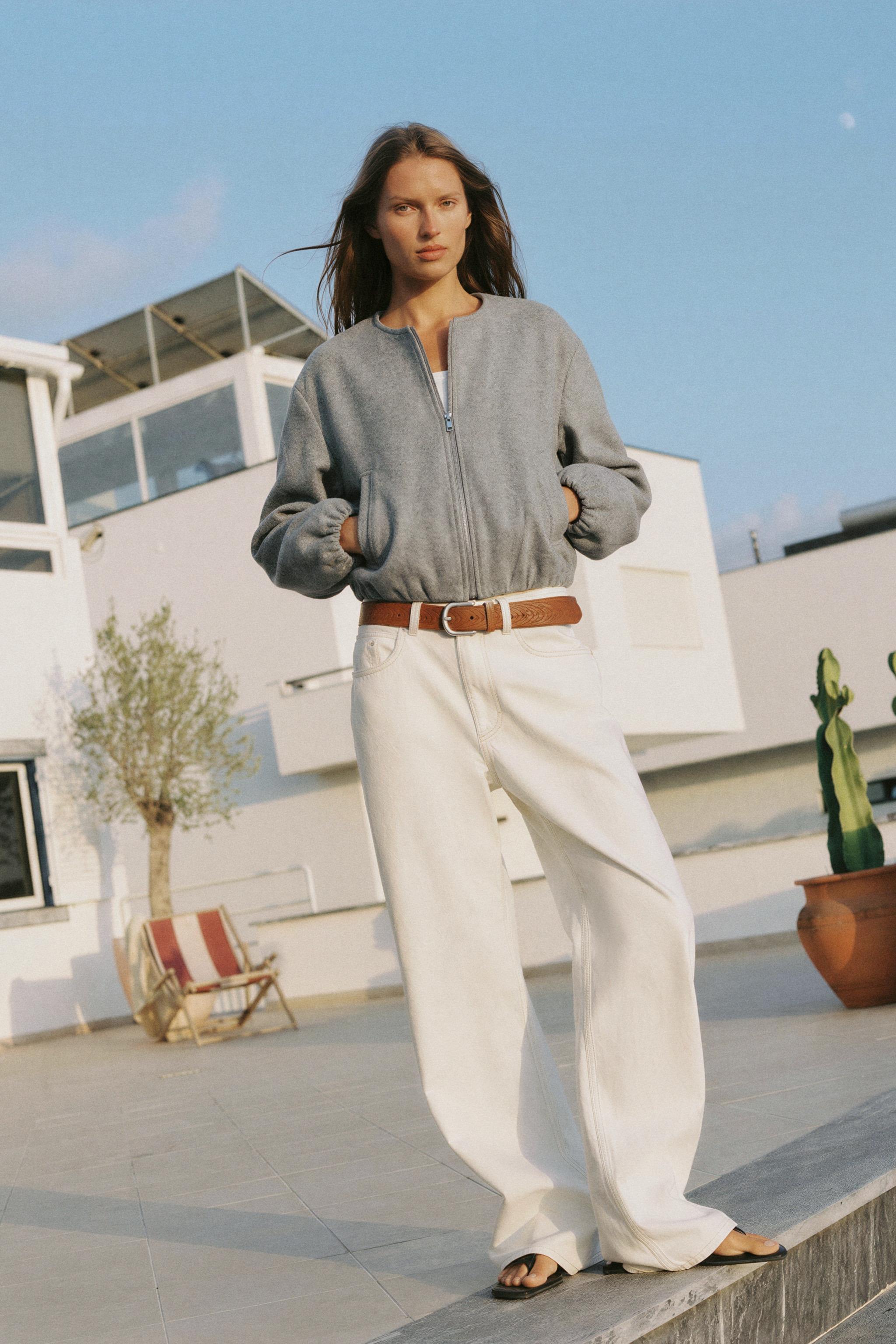 SOFT BOMBER JACKET — Gray