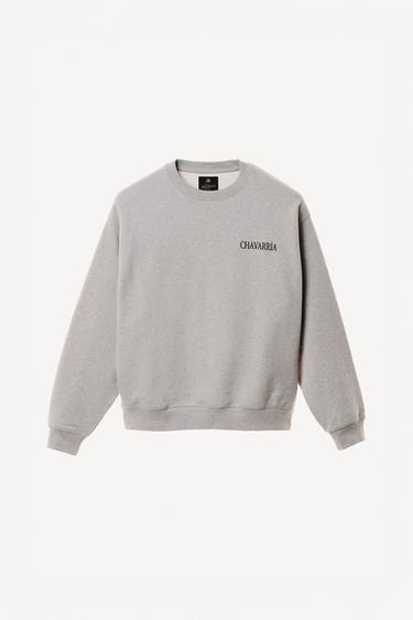 WILLY CHAVARRIA X ZARA EMBROIDERED CREWNECK SWEATSHIRT - Grey marl by Zara