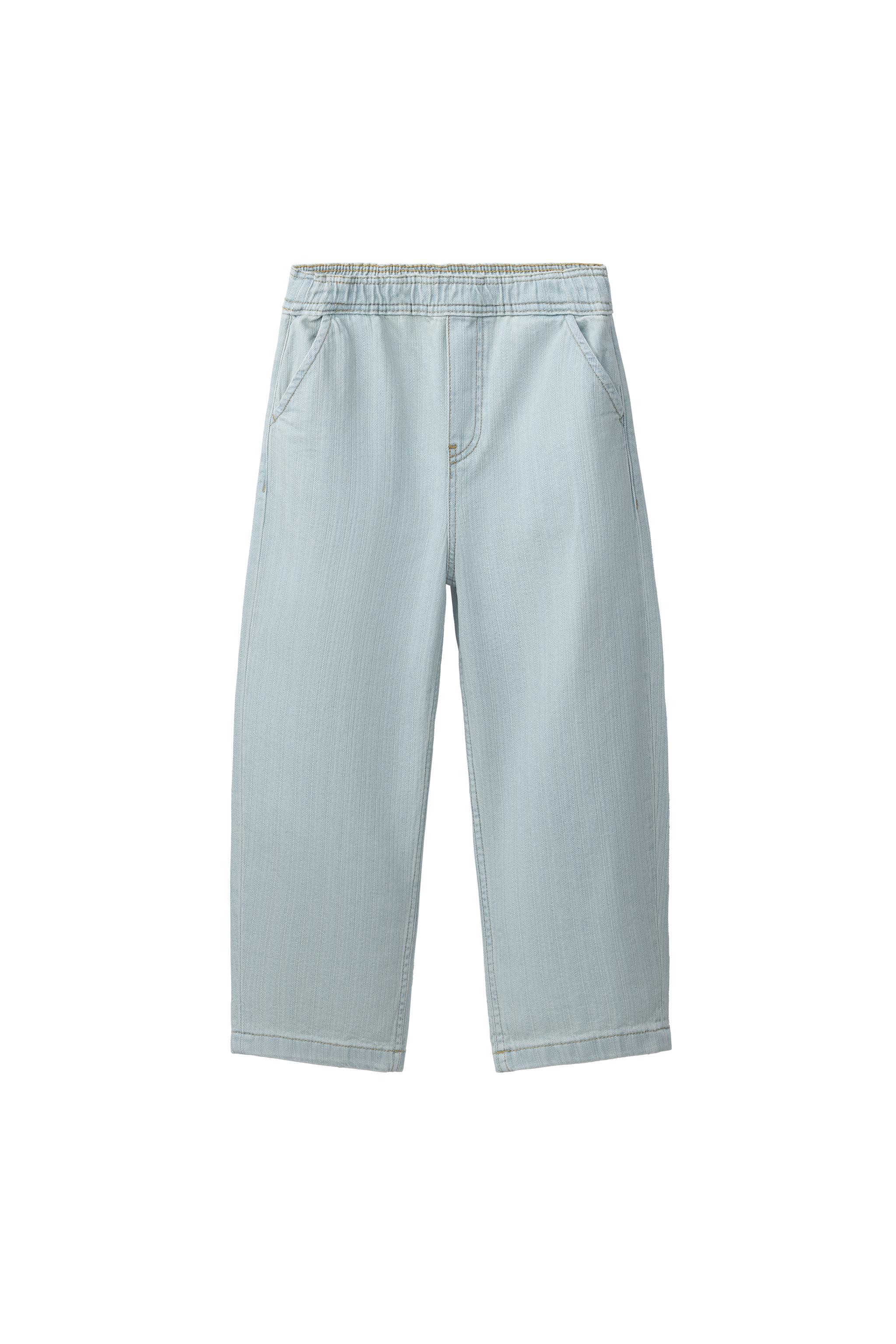 JACQUARD BALLOON JEANS - Blue | ZARA United States
