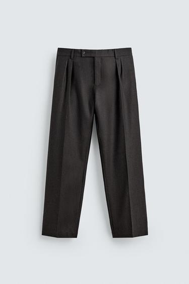 AARON LEVINE X ZARA WOOL SUIT TROUSERS - Brown by Zara