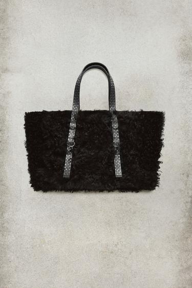 LUDOVIC DE SAINT SERNIN x ZARA LARRUZKO SHOPPER POLTSA - Txokolate kolorea, Zara-rena