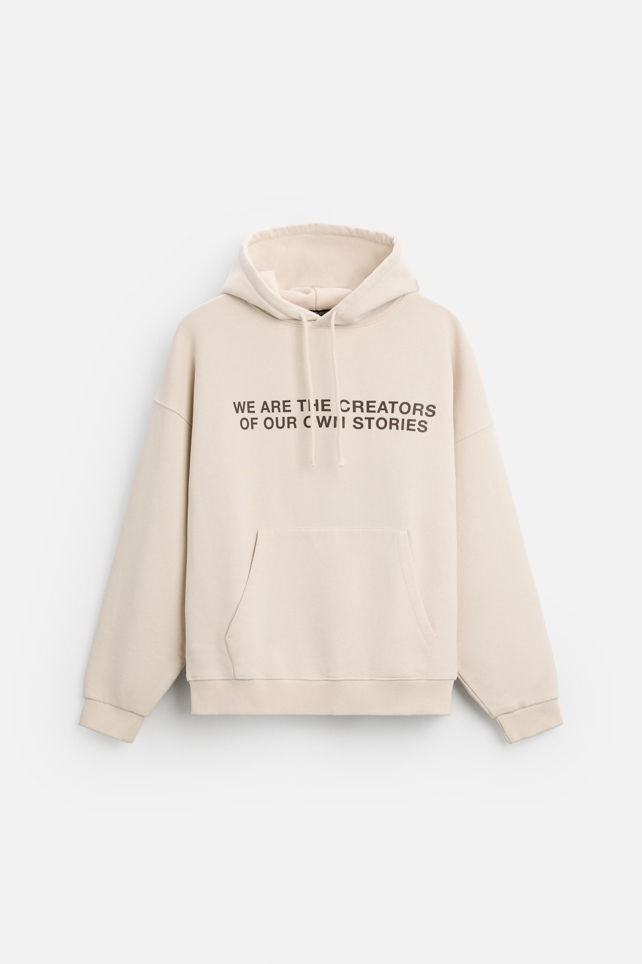 ★ドイツ発*ZARA*新作*SLOGAN スウェットフーディ/AG★ org.jpg