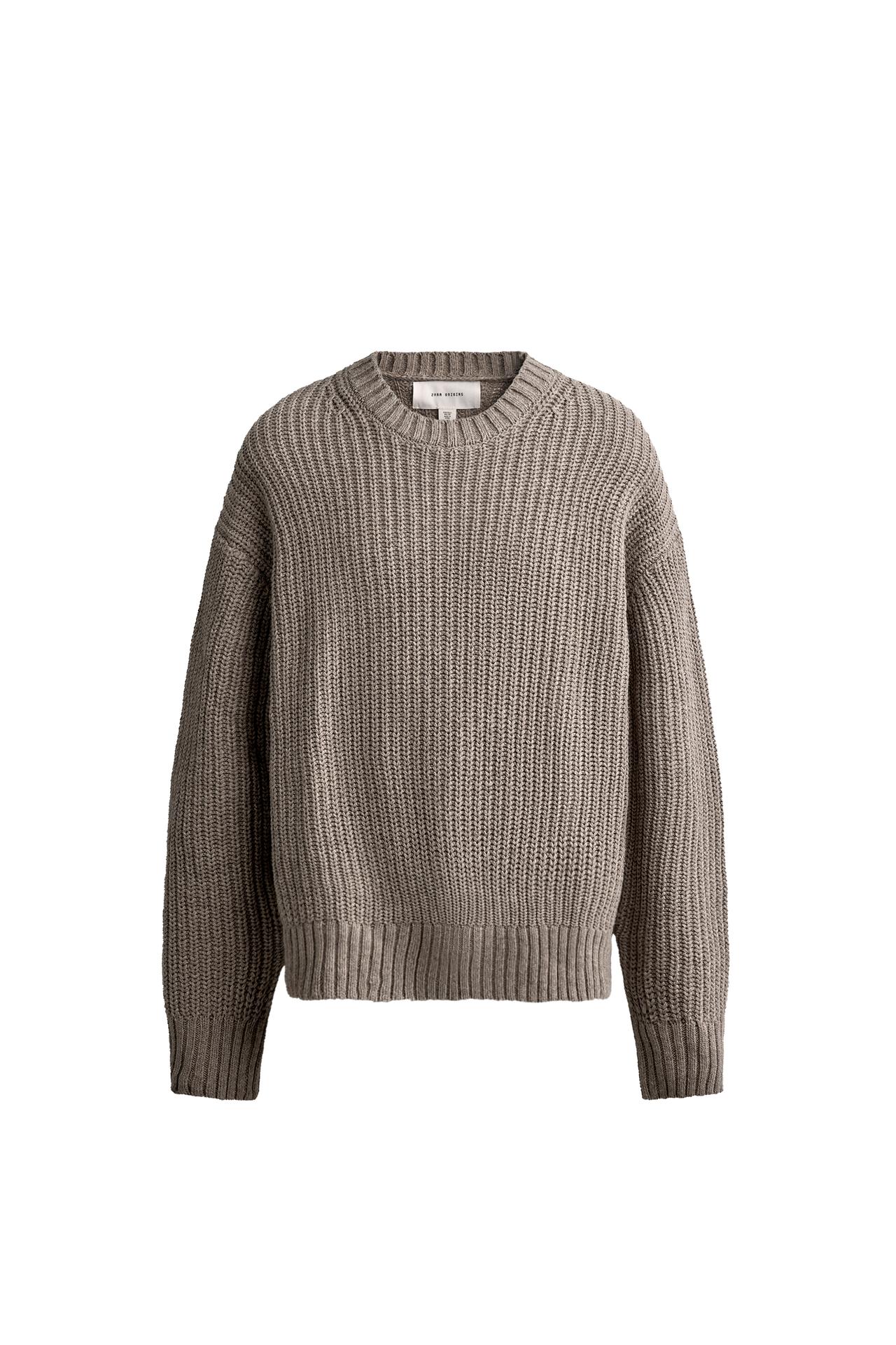 COTTON-WOOL BRIOCHE STITCH JUMPER