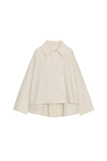 ZW COLLECTION OVERSIZE PLEATED SHIRT
