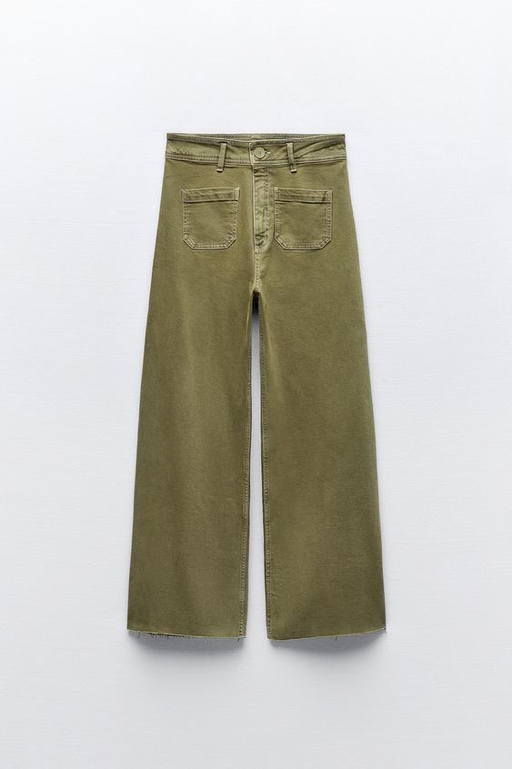 Zara + Wide Leg Corduroy Trousers