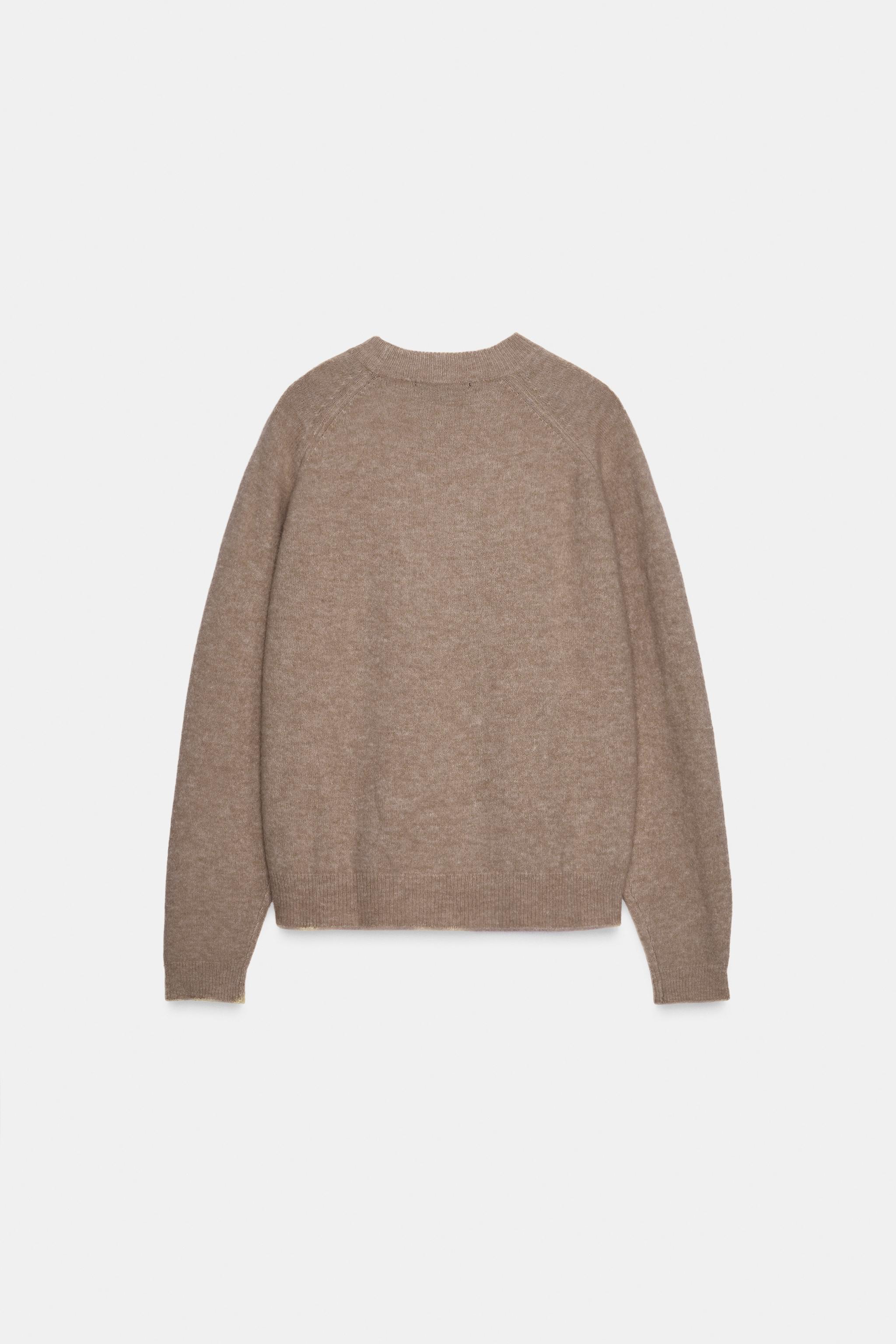 WOOL AND ALPACA BLEND SWEATER - Navy blue | ZARA United States