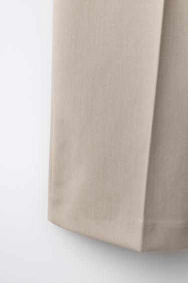 PANTALON LARGE À DOUBLE TAILLE - Beige clair de Zara - Image 3
