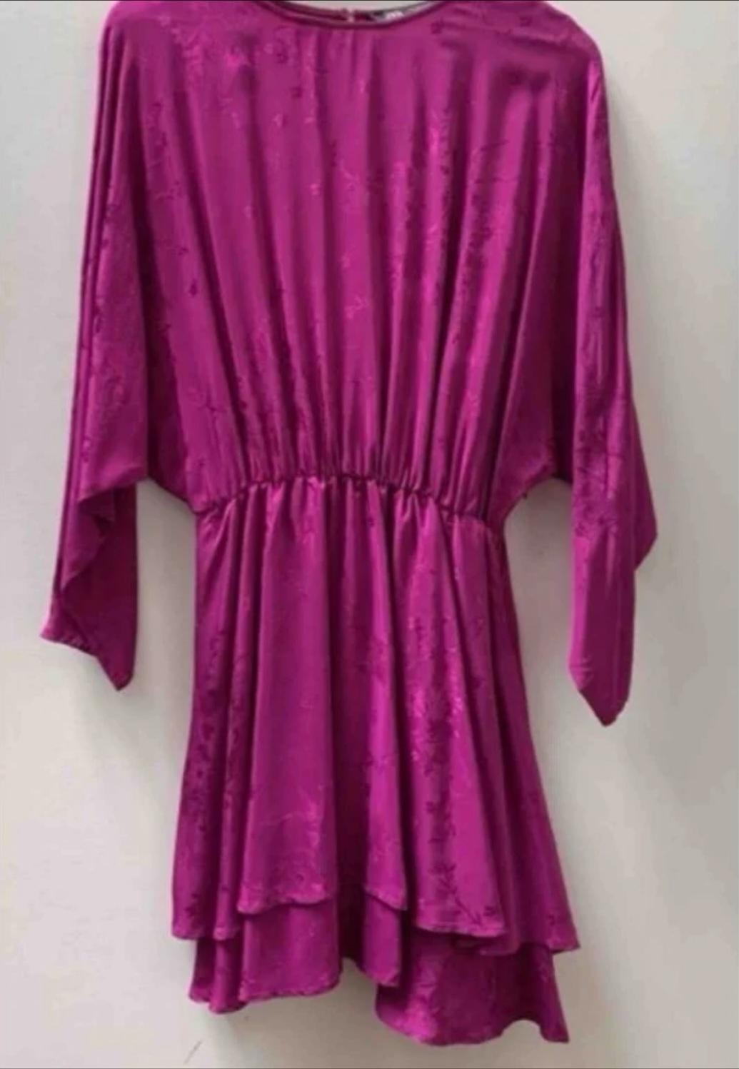 SATIN-FINISH JACQUARD DRESS - Image 4