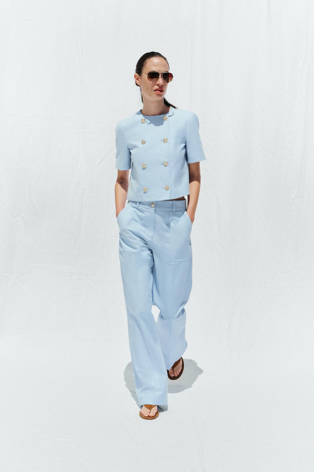 Thumbnail image for STRAIGHT-LEG TROUSERS WITH METAL BUTTON